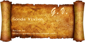 Gonda Vivien névjegykártya